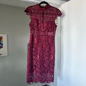 Burgundy, Lace Cocktail Dress